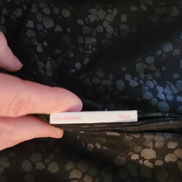 Lane Bryant LIVI Animal Print Black on Black Leggings - Picture 5 of 5